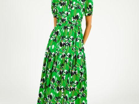 DVF Jonah Dress in Iris Green For Sale