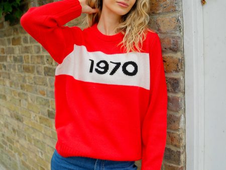 BF 1970 Oversized Jumper in Red Online now