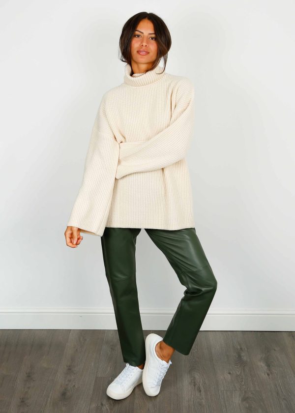 SLF Mary Long Roll Knit in Birch Online Sale