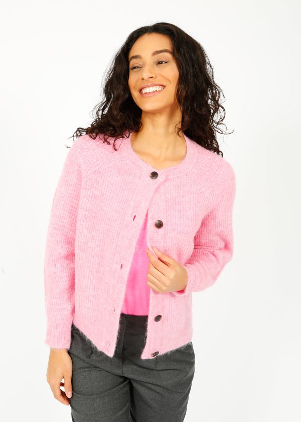 SLF Lulu Knit Short Cardi in Moonlite Mauve For Cheap