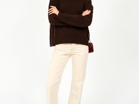 VK Laura Roll Neck Jumper in Mustang Brown For Cheap