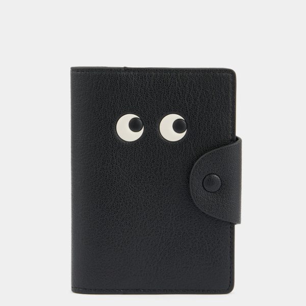 AH Passport Case Eyes in Black Fashion