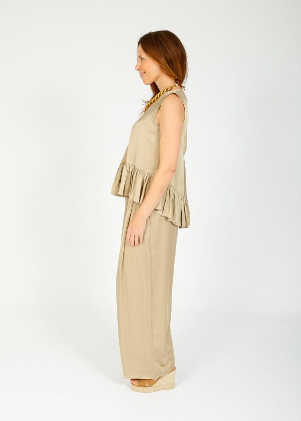 LFA 353 Pleated Trouser in Gold Hot on Sale