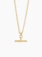 TS Medium Gold T-Bar on Chunky Belcher Chain Online Hot Sale