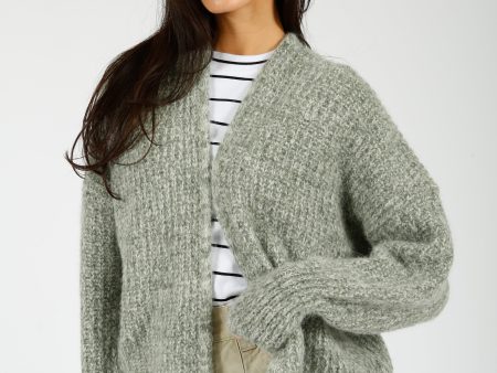 AV East 19 Open Cardigan in Tortue Melange Online Sale