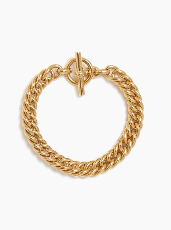 TS Small Gold Curb Link Bracelet For Cheap