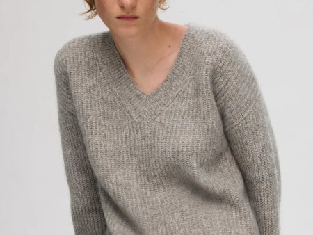 SLF Alva Melange Knit in Steel Grey Sale