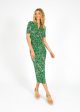 DVF Zoey Dress in Water Tiger Green Hot on Sale