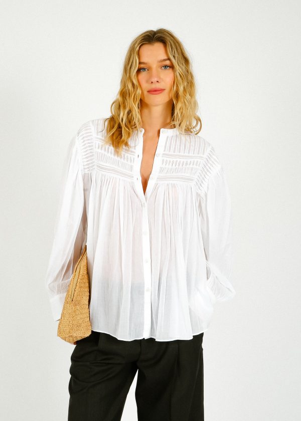 IM Plalia Blouse in White For Discount