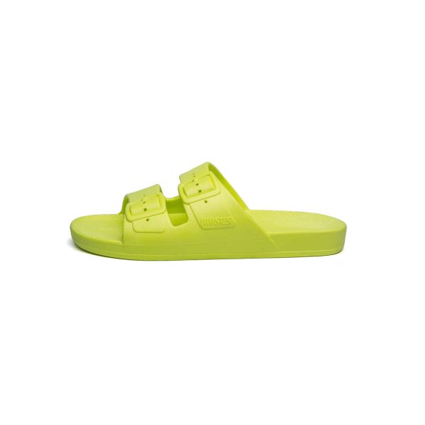 MOSES Sandals in Neon Yellow on Sale