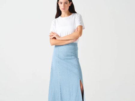 S&M Faye Slip Skirt in Oceanic Blue For Discount