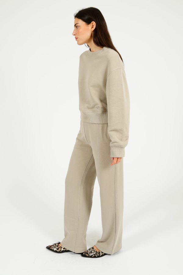 R&B Vintage Terry Wideleg Sweatpant in Fossil Hot on Sale