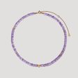 BON BON Amethyst Necklace with Gold Heart Online Sale