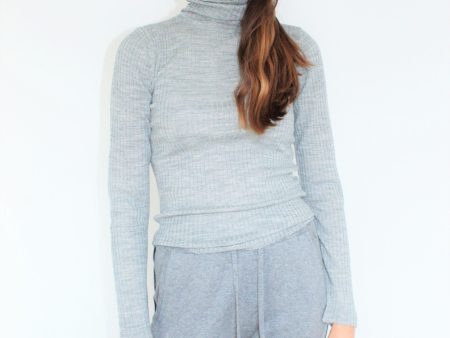 SLF Costina Rollneck Rib Knit in Grey on Sale