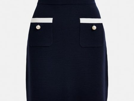 EA Harket Knitted Mini Skirt in Night Shade Online Sale