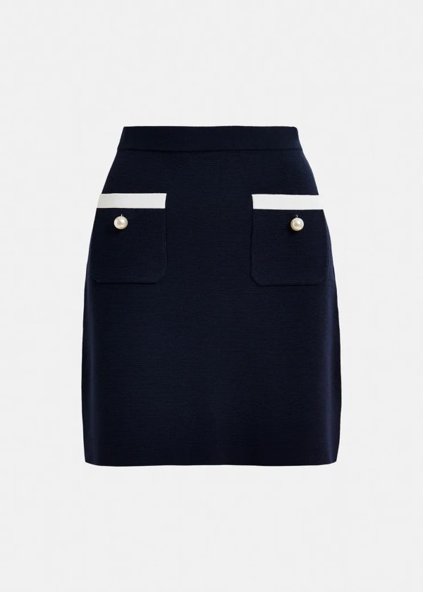 EA Harket Knitted Mini Skirt in Night Shade Online Sale