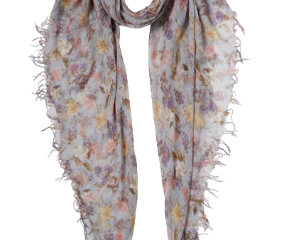 Plein Air Floral  - Cashmere and Silk Scarf on Sale