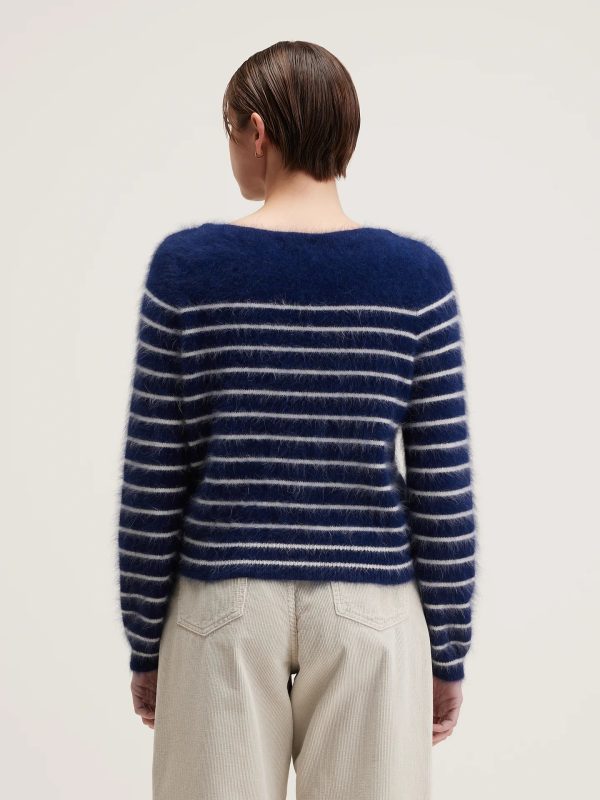 BR Dato Knit in Navy, White For Sale