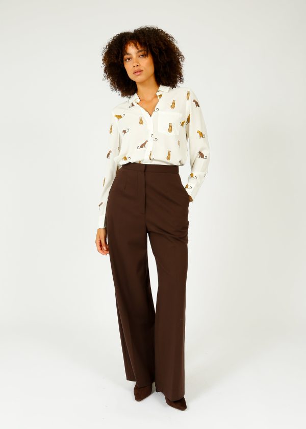 HW Palazzo Trousers in Dark Brown Supply