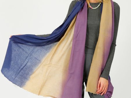 MOISMONT 757 Colour Trim Scarf in Plum Online Sale