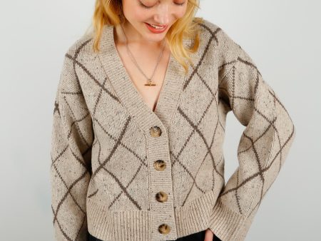 SLF Aril Knit Cardi in Birch Hot on Sale