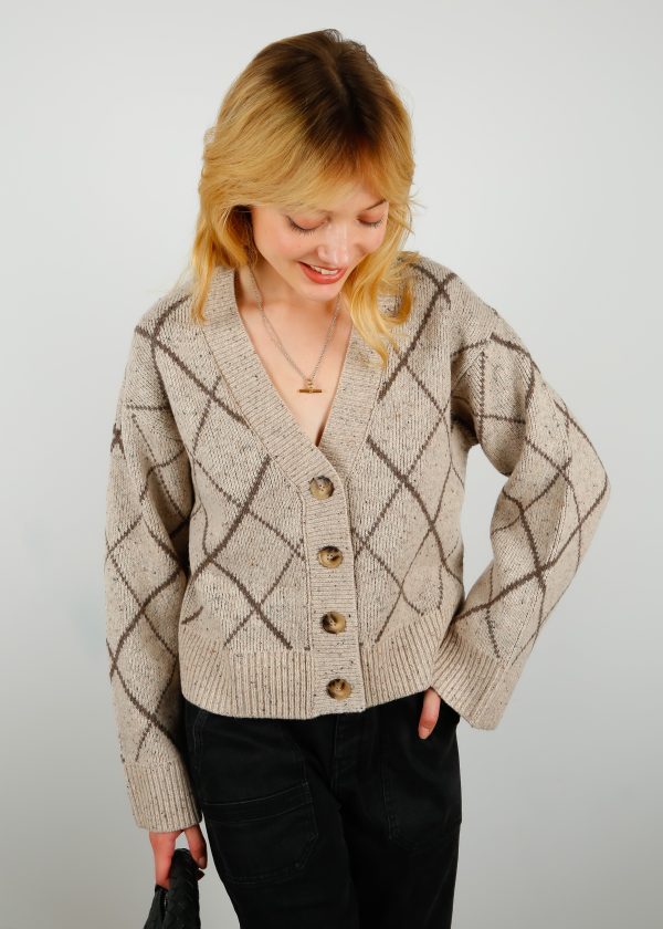 SLF Aril Knit Cardi in Birch Hot on Sale