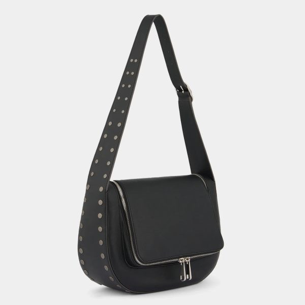 AH Vere New Shoulder Bag with Studs in Black Online Sale