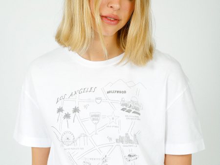 R&B Mica City Tee in  White For Discount