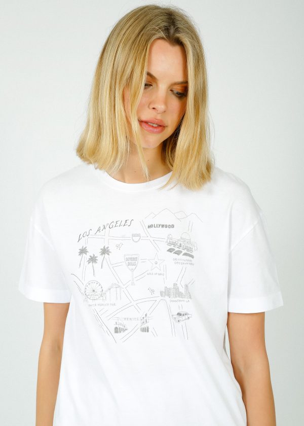 R&B Mica City Tee in  White For Discount