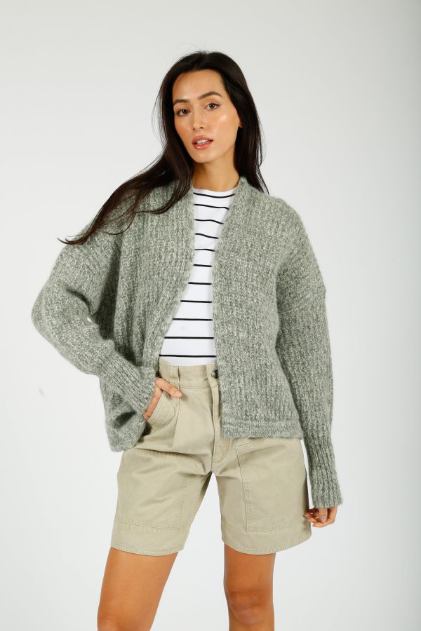 AV East 19 Open Cardigan in Tortue Melange Online Sale