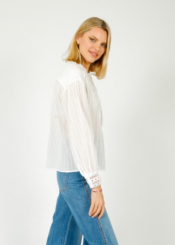 SUNCOO Leony Top in Blanc Cheap