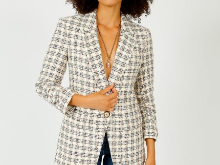 VB Martel Dickey Jacket in Ivory, Camel For Discount