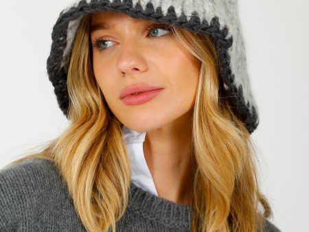 GANNI A6304 Chunky Marled Handknit Bucket Hat Sale