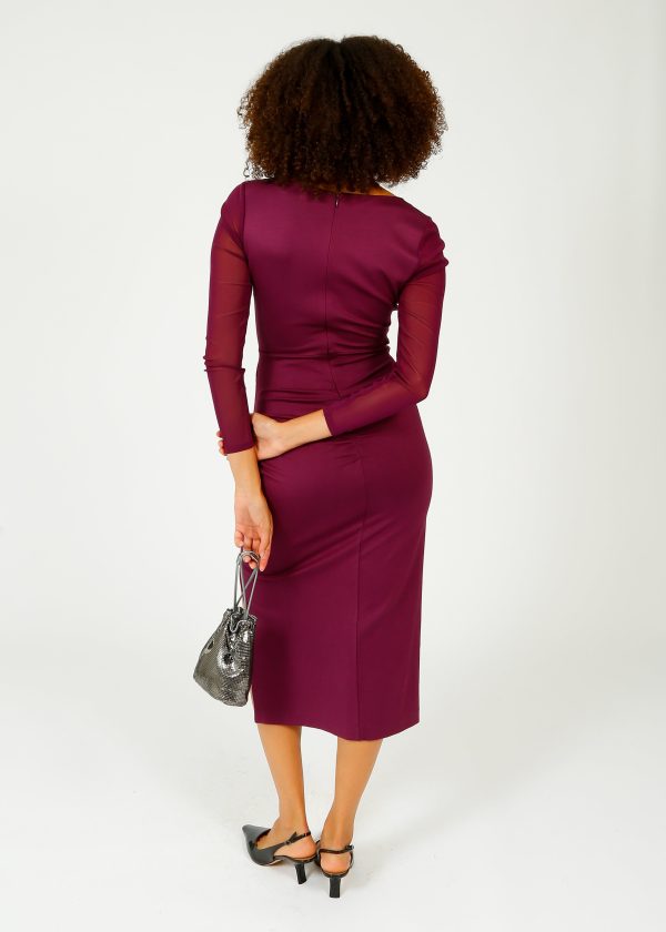 DVF Dorinda Dress in Velvet Plum For Sale