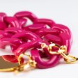 VBARONI Flat Chain Bracelet in Pink Hot on Sale