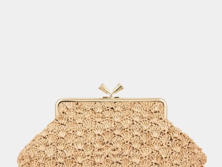 AH Large Maud Clutch Bow in Raffia For Discount