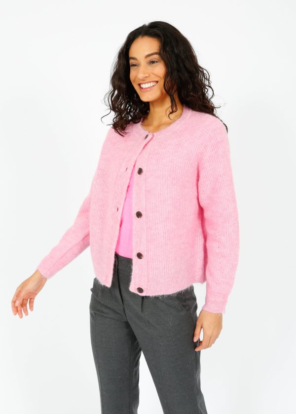 SLF Lulu Knit Short Cardi in Moonlite Mauve For Cheap