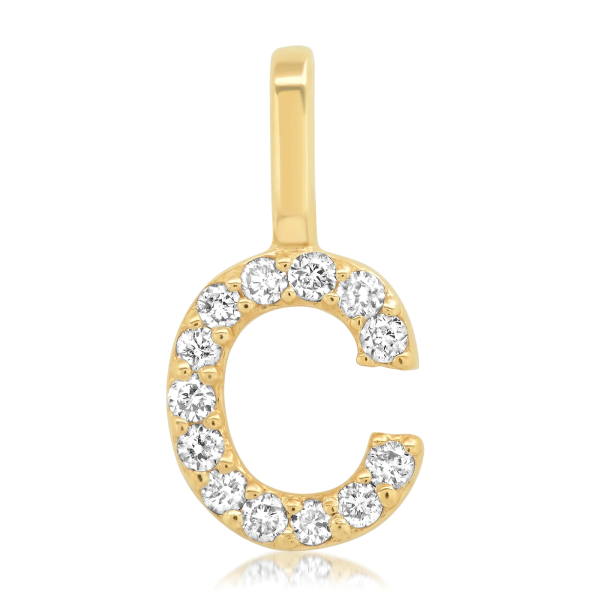 14k Diamond Pavé Monogram Pendant Supply