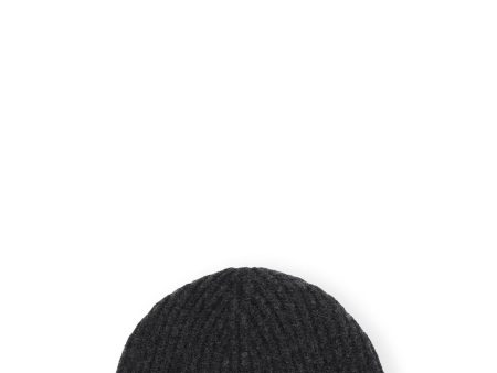 GANNI A5118 Rib Kit Beanie in Phantom Hot on Sale