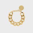 VBARONI Mini Flat Chain Bracelet in Gold Supply