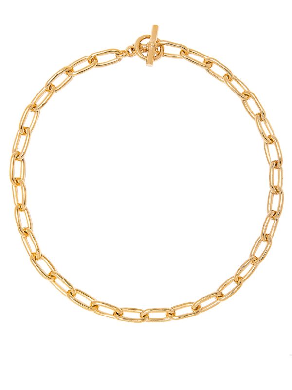 TS Small Gold Oval Chain Necklace Cheap