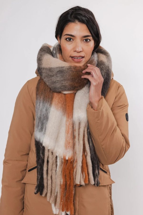 R&P Mavy Scarf in Russet Check Online now