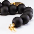 VBARONI Beads Bracelet in Matt Black Online now