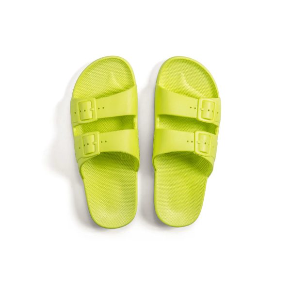 MOSES Sandals in Neon Yellow on Sale