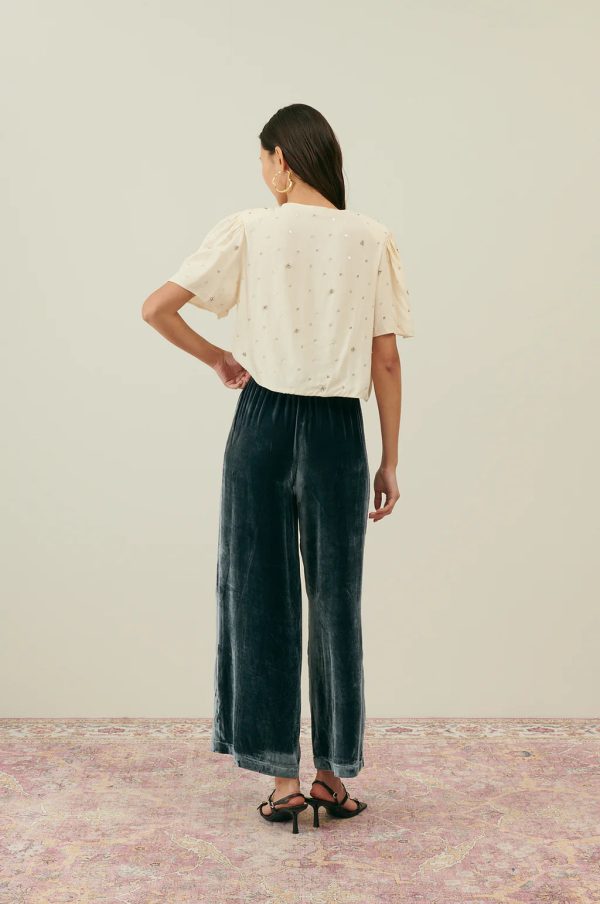 LM Olivia Velvet Pants in Midnight Cheap