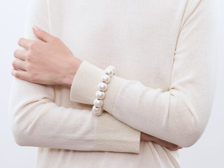 VBARONI Bead Bracelet in Pearl Online Sale