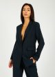 SLF Rita Relaxed Blazer in Dark Sapphire Pin Stripe Supply