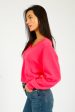 AV  Raxow V Neck Knit in Hortensia Fluro For Cheap