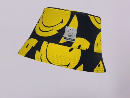 RK All Smiles Bucket Hat in Black, Yellow Sale