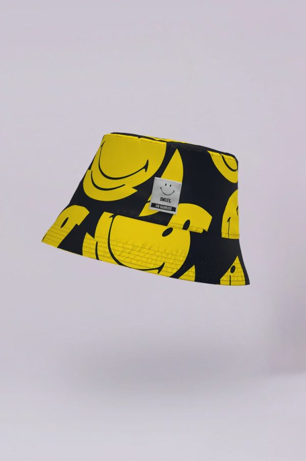 RK All Smiles Bucket Hat in Black, Yellow Sale